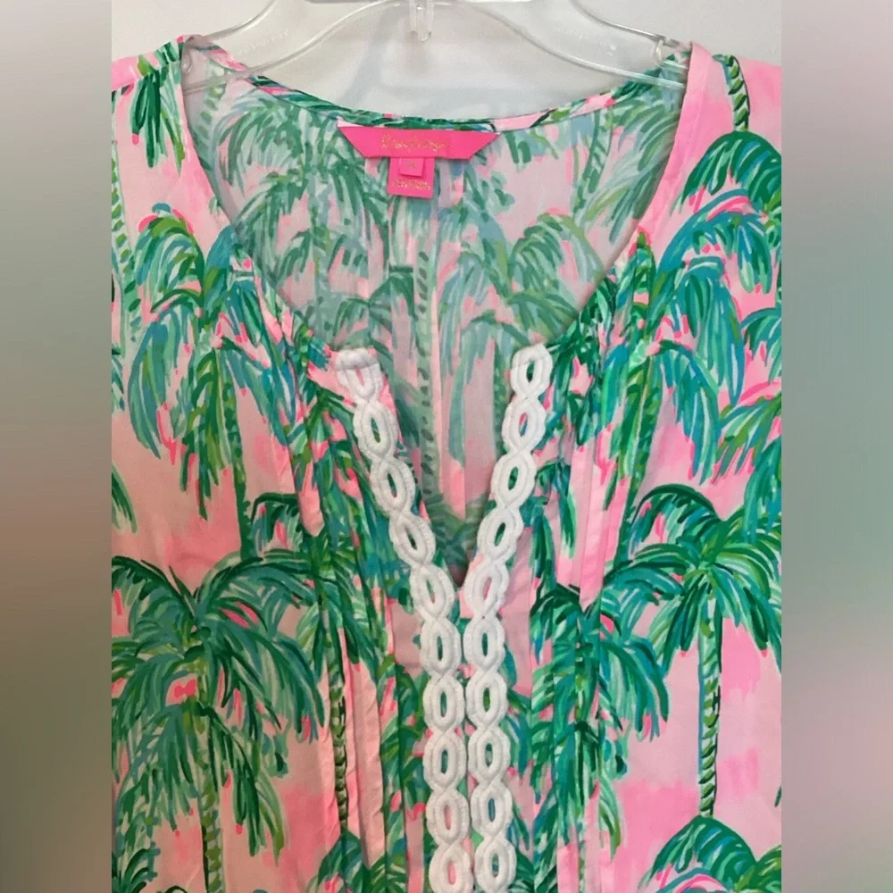 Lilly Pulitzer HOLLIE Tunic Dress Pink Blossom Tunic Dress Sz M - Picture 3 of 5